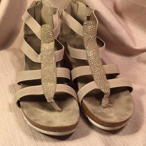 Secret Celebrity elastic gladiator sandals